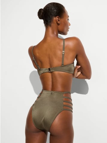 Archives Sexy Cut-Out High-Waist Cheeky Bikini Bottom
