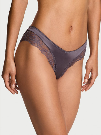 Rose Lace-Trim High-Leg Cheeky Panty