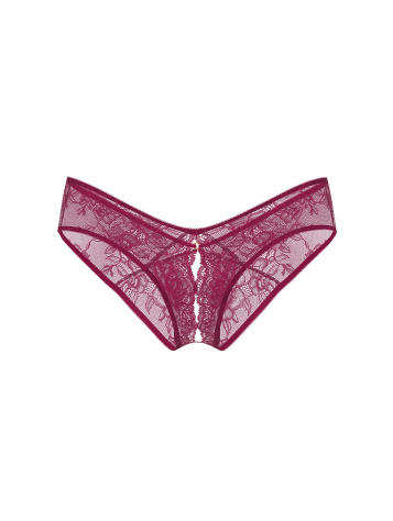 Rose Lace Crotchless Cheeky Panty