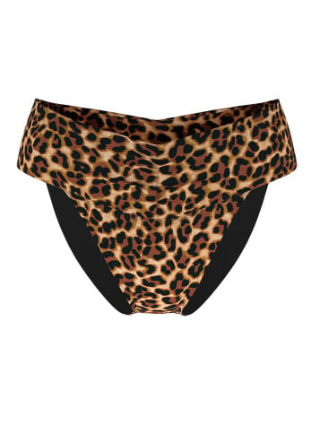 Essential Cinched High-Waist Bikini Bottom