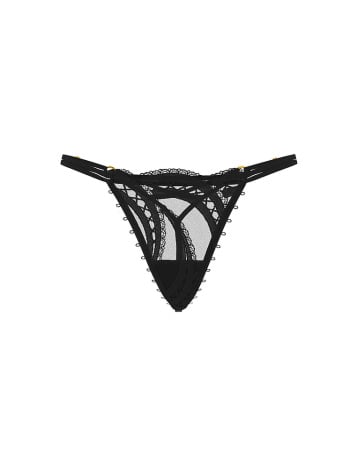Laces Out Embroidery Adjustable V-String Panty