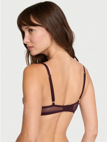 Laces Out Embroidery Unlined Demi Bra