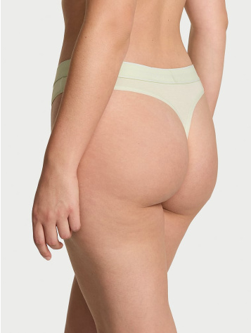 Logo Cotton Thong Panty