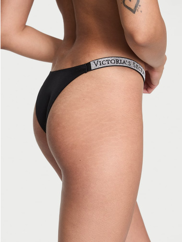 Logo Shine Strap Brazilian Panty