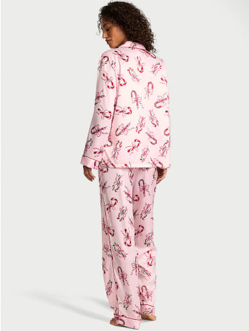 Glazed Satin Long Pajama Set