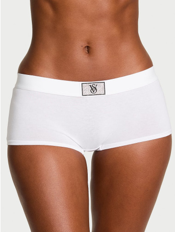 Logo Cotton Shine Patch Boyshort Panty