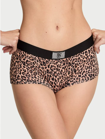 Logo Cotton Shine Patch Boyshort Panty