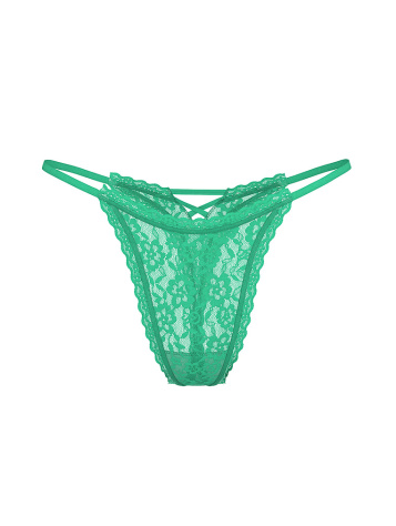 Lace Strappy-Back String Thong Panty