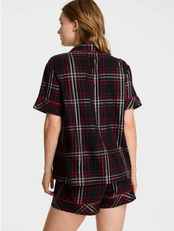 Flannel Short Pajama Set