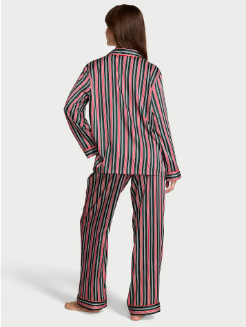 Glazed Satin Long Pajama Set