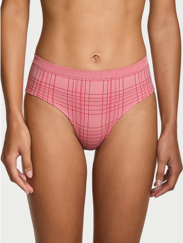 Seamless Shimmer Plaid Hiphugger Panty
