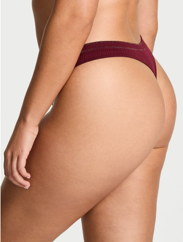 Seamless Cable-Knit Thong Panty