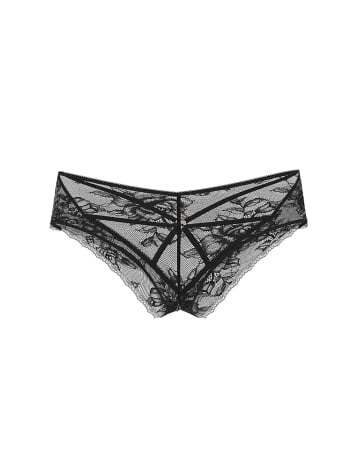 Lace Strappy Hardware Open-Gusset Cheeky Panty