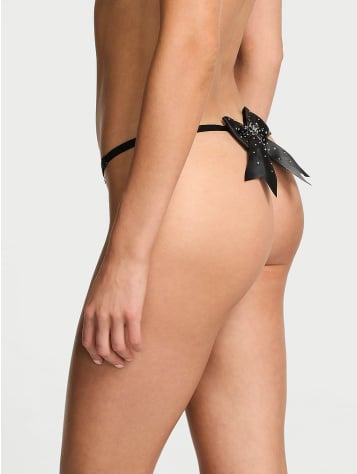 Shine Bow Adjustable V-String Panty