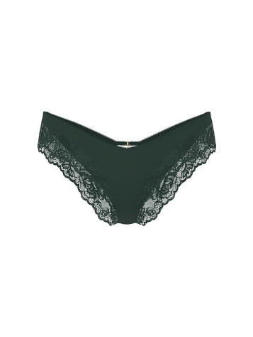 Rose Lace-Trim High-Leg Cheeky Panty