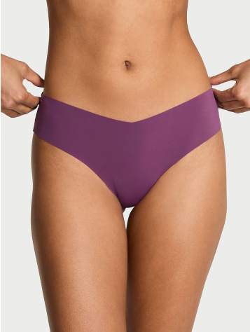 No-Show Plaid Mesh Thong Panty