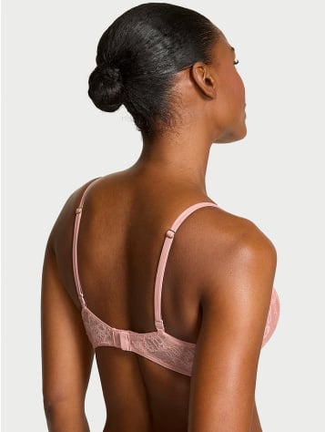 Rose Lace Shimmer Push-Up Bra