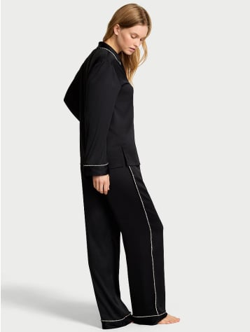 Glazed Satin Shine Long Pajama Set