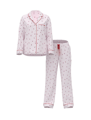 Cotton Flannel Long Pajama Set