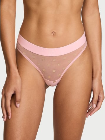 Sheer Heritage Shimmer Thong Panty