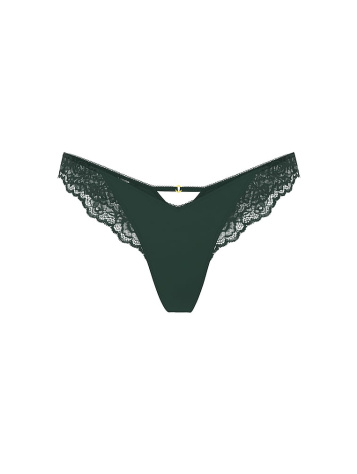 Rose Lace-Trim High-Leg Thong Panty