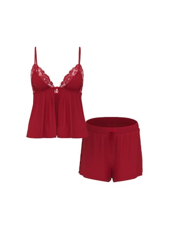 Modal Soft Lace-Trim Flyaway Cami Set
