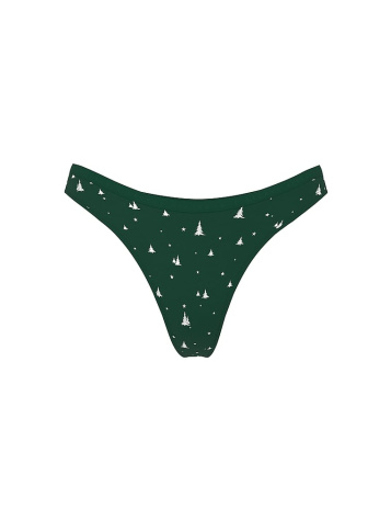 Stretch Cotton High-Leg Scoop Thong Panty