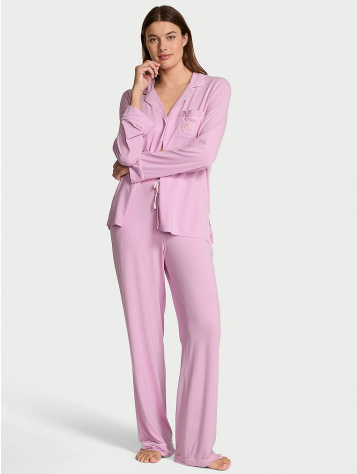Modal Soft Bow Long Pajama Set