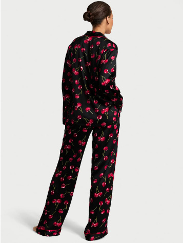 Glazed Satin Long Pajama Set
