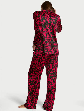 Glazed Satin Long Pajama Set