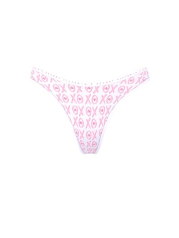 Stretch Cotton High-Leg Scoop Thong Panty