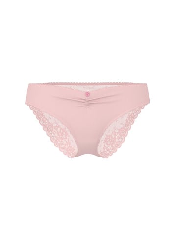 Stretch Cotton Heart Lace Bikini Panty