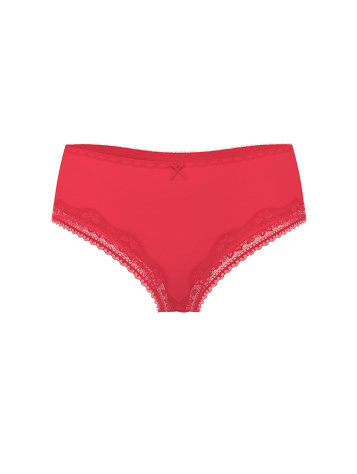 Cotton Bow Lace-Trim Cheeky Panty