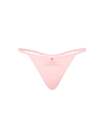 Stretch Cotton Heart Lace V-String Panty