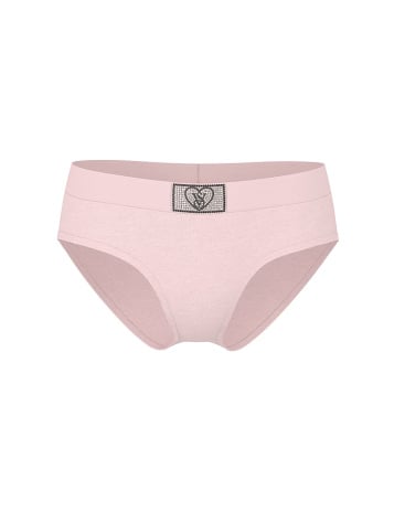 Logo Cotton Heart Shine Patch Hiphugger Panty