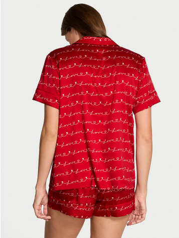 Glazed Satin Short Pajama Set