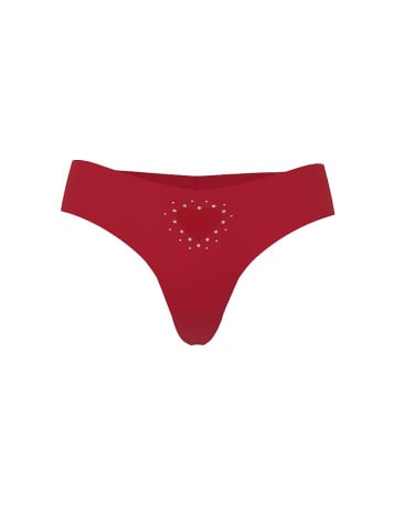 No-Show Heart Cut-Out Thong Panty