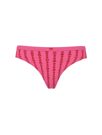 Seamless Heart Stripe Thong Panty