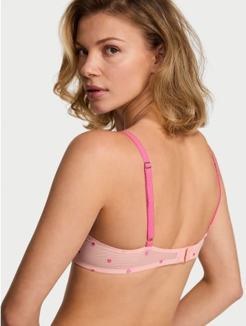 Hearts & Roses Embroidery Push-Up Bra
