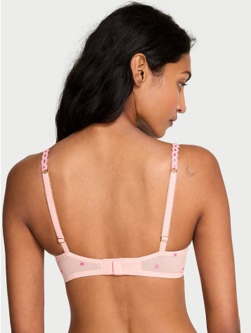 Wicked Hearts & Roses Embroidery Unlined Balconette Bra