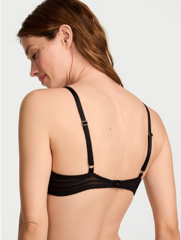 Tease Unlined Sheer Stripe Demi Bra