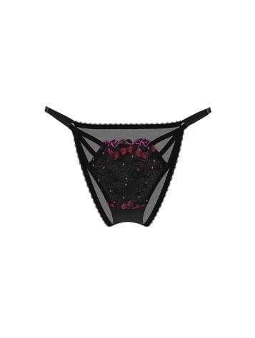 Cherry Pop Embroidery Strappy Brazilian Panty