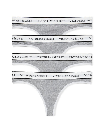 4-Pack Logo Cotton Thong Panties