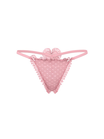 Heart Chiffon String Thong Panty