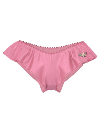 Sweet Melody Motif Satin Flutter Brazilian Panty