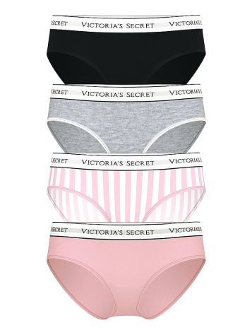 4-Pack Logo Cotton Hiphugger Panties