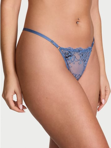 Denim Rose Lace Adjustable V-String Panty