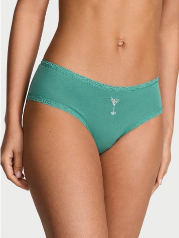 Cotton Lace-Waist Cheeky Panty