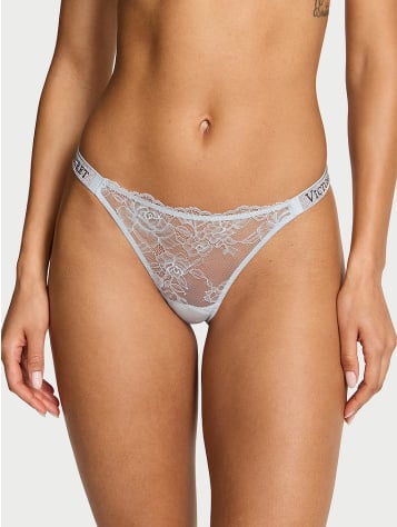 Shine Strap Lace Thong Panty