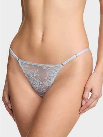 Rose Lace Hardware Adjustable V-String Panty